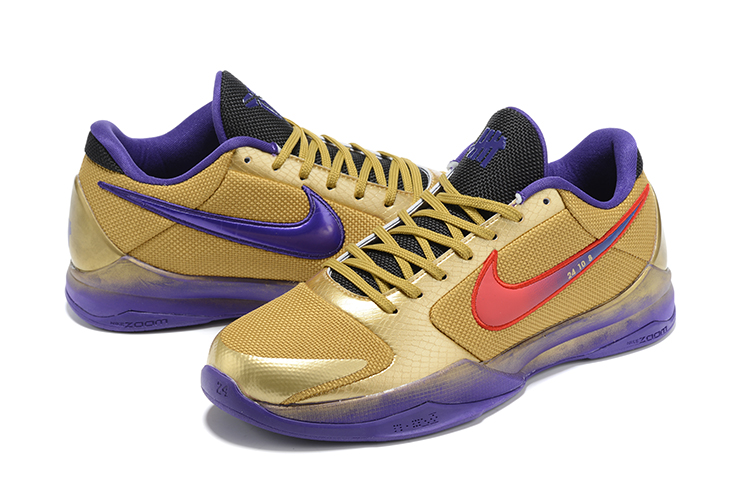 Nike Kobe 5 Hall of Fame Gold Purple Red Shoes